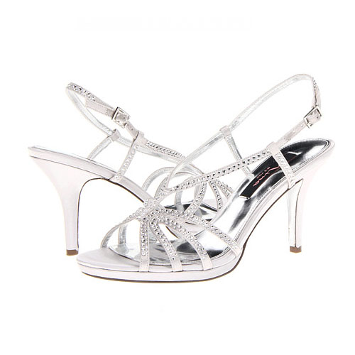 nina silver evening shoes cheap online